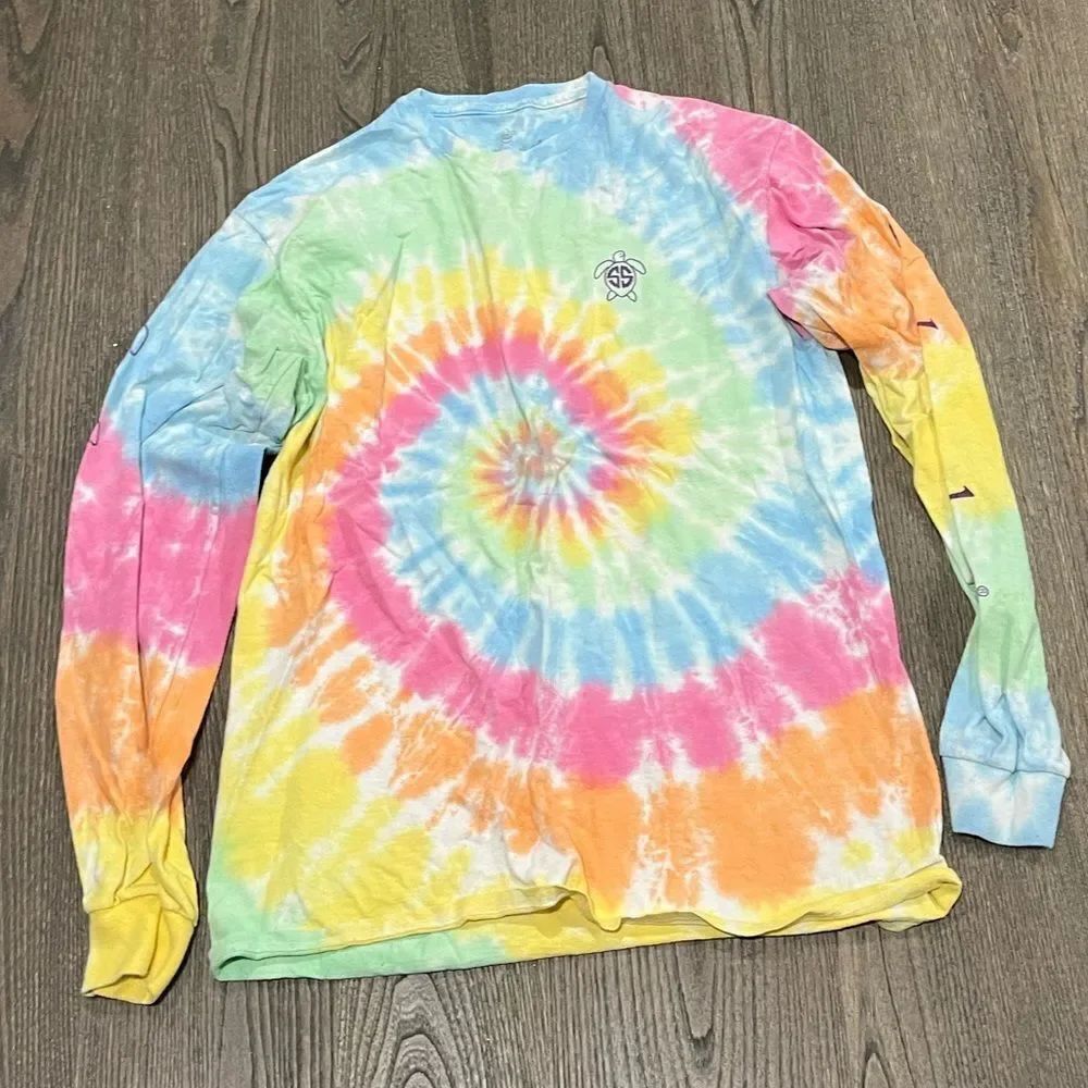 Simply Southern Bright Tie Dye Long Sleeve T-Shirt Size M